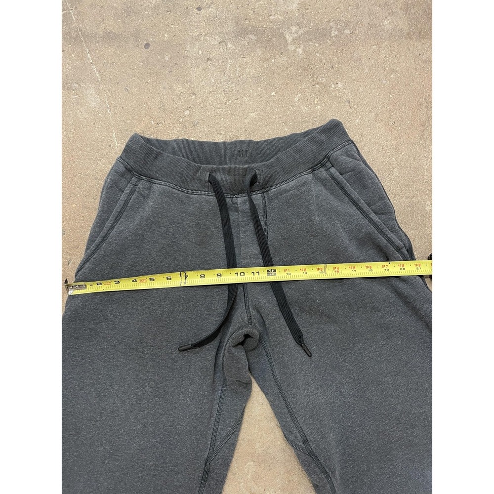 Lululemon Sweatpants Mens Medium Charcoal Gray Fleece Lined Drawstring Open Hem - Picture 15 of 16